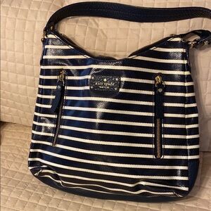 Kate Spade Blue and White Shoulder Bag Nautical Design